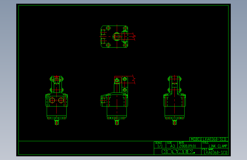 KOSMEKLKA0360-SCD多系列多零件图纸模型