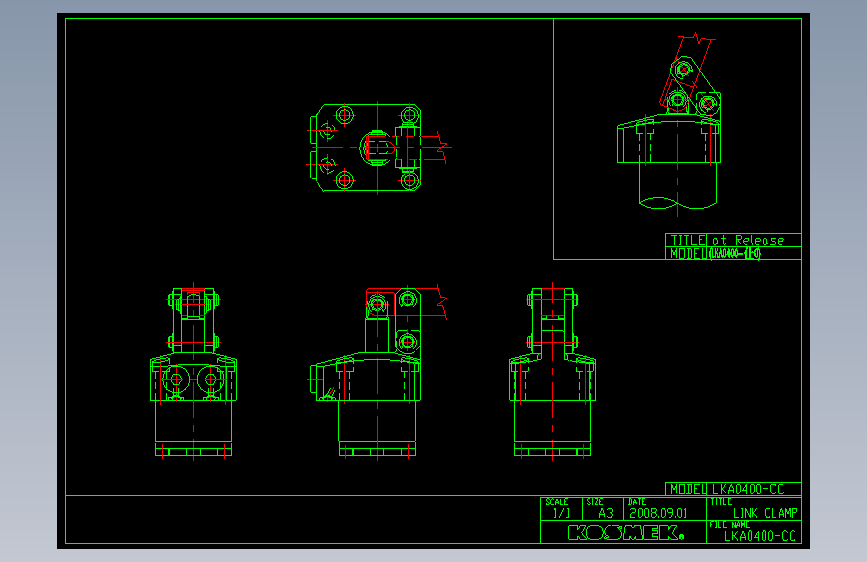 KOSMEKLKA0400-CC多系列多零件图纸模型