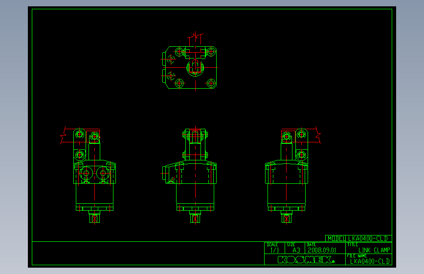 KOSMEKLKA0400-CLD多系列多零件图纸模型