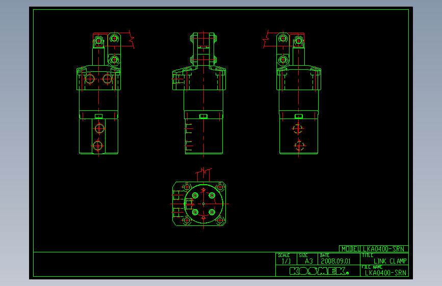 KOSMEKLKA0400-SRN多系列多零件图纸模型
