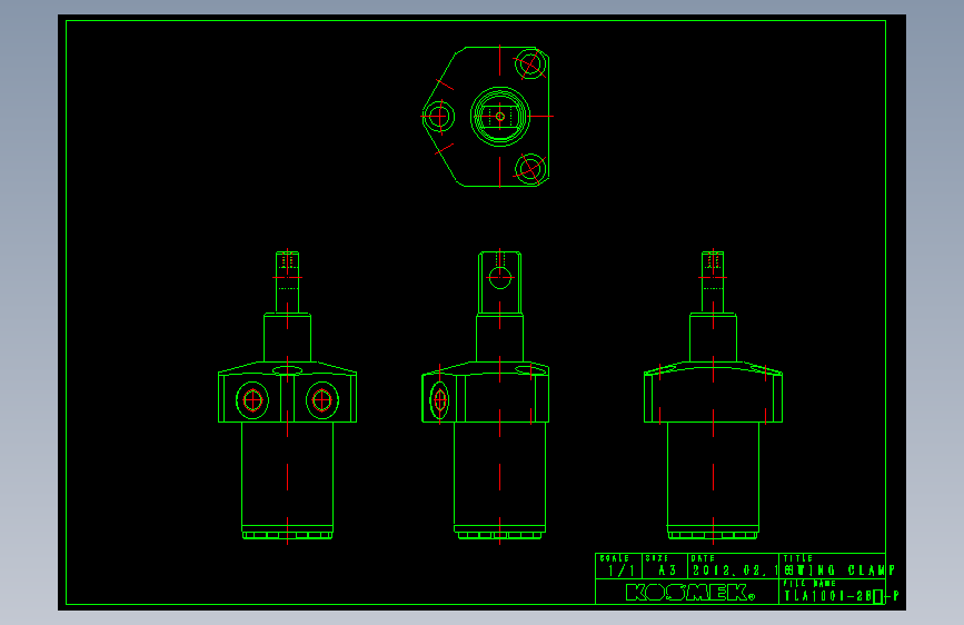 KOSMEKTLA1001-2Bx-P多系列多零件图纸模型