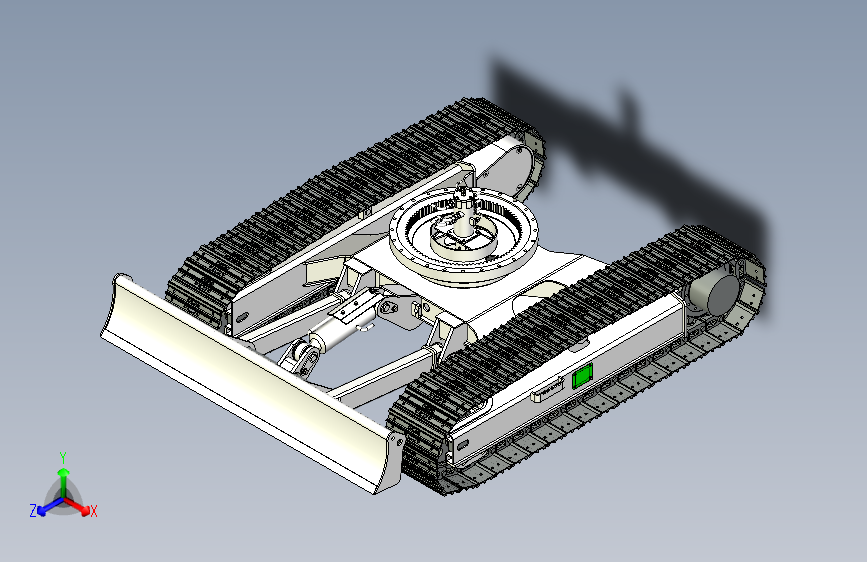 6吨挖掘机履带底盘三维SW模型+CAD