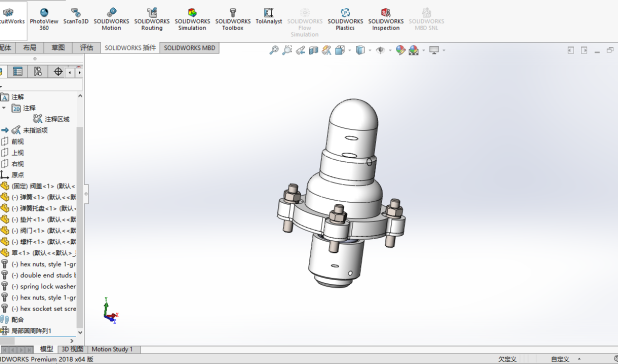 阀体模型与CAD