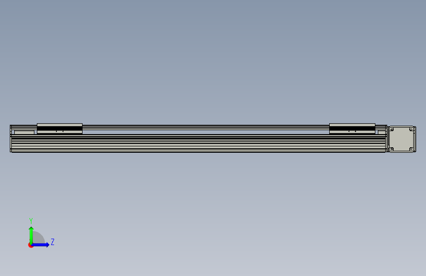 直线模组LHB17-L40-S950-R(B)设计图纸 左侧视图