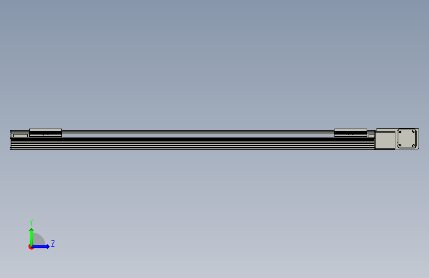 直线模组LHB17-L40-S1400-BR设计图纸 左侧视图