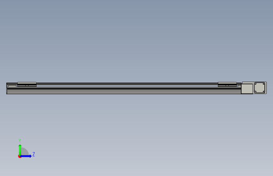 直线模组LHB17-L40-S1600-BR设计图纸 左侧视图