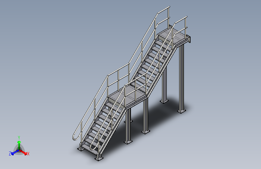 steel-stair仓库钢结构楼梯