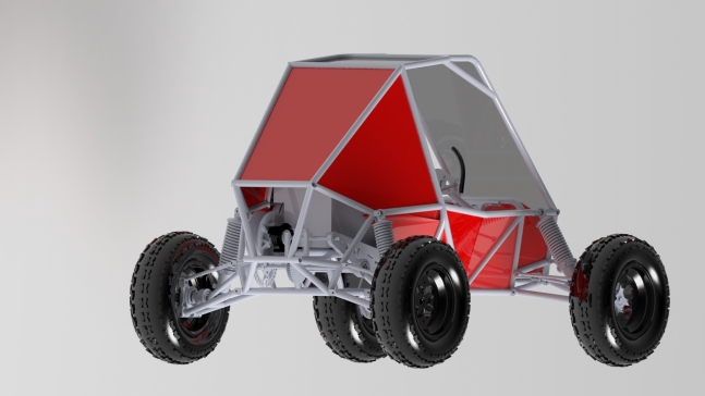 ATV buggy单座越野车3D数模图纸 Solidworks设计