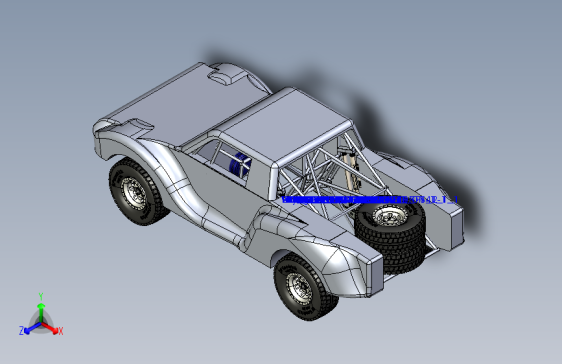 大越野巴吉钢管车3D数模图纸 CREO设计 附IGS