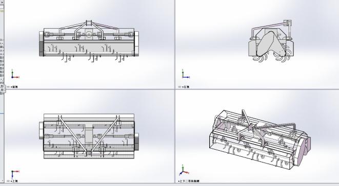 双轴灭茬旋耕机设计含CAD图纸+solidworks三维模型+说明书