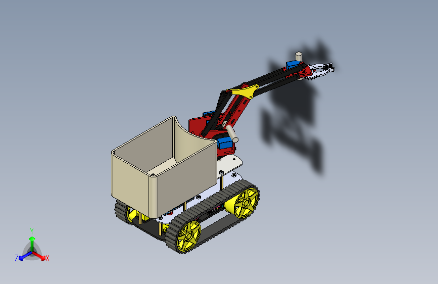 多功能运输履带小车三维模型