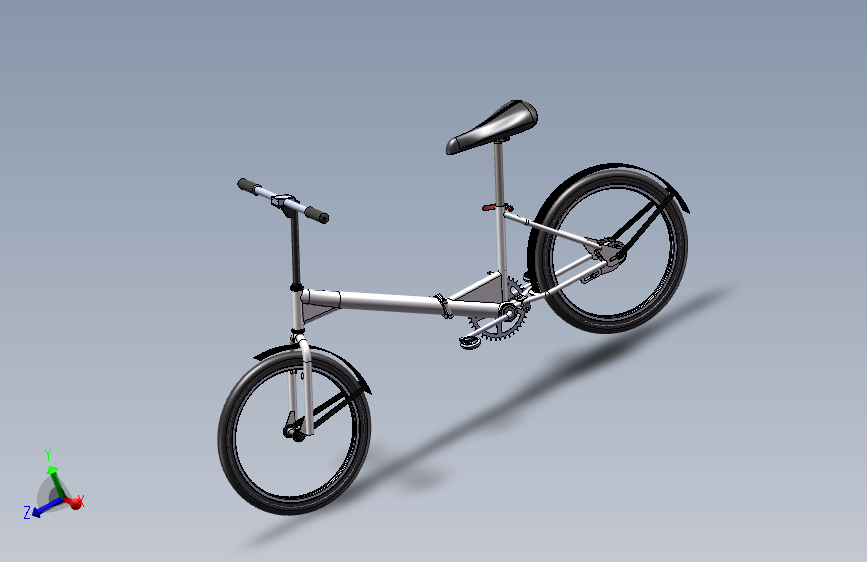 折叠自行车三维模型