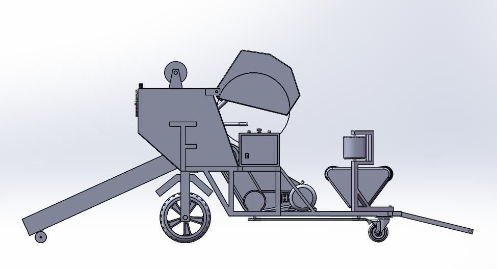 牧草打捆包膜机三维+二维图