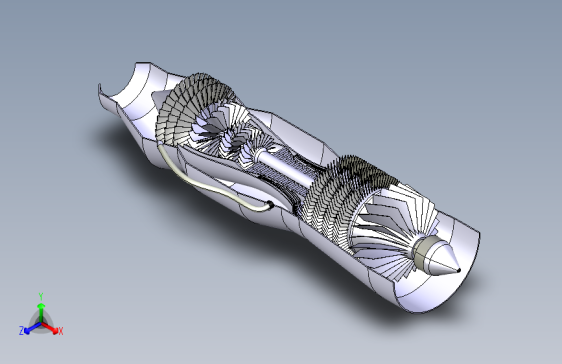 发动机涡轮330---模型格式为 catia