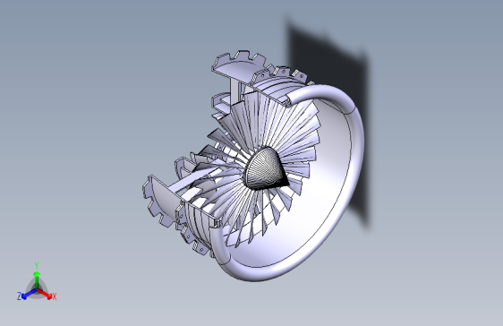 喷气发动机组装965---模型格式为 catia