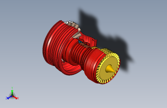 燃气轮机设计的概念模型---模型格式为 inventor