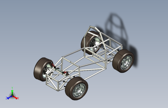 钢管车底盘简易结构3D图纸