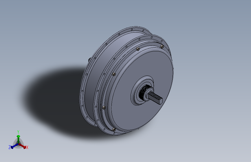 自行车 QS轮毂电机 QS205 H50 3000W--STP_SOLIDWORKS 2016_模型图纸下载 – 懒石网
