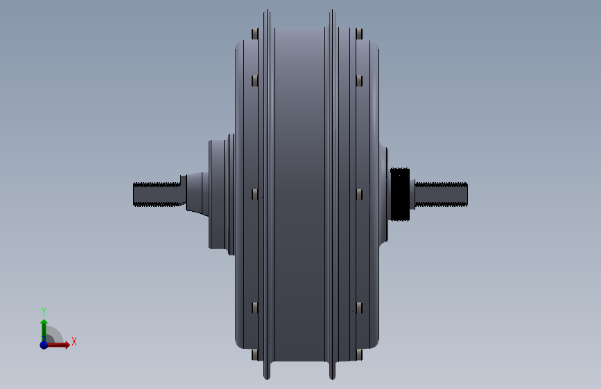 自行车 QS轮毂电机 QS205 H50 3000W--STP_SOLIDWORKS 2016_模型图纸下载 – 懒石网