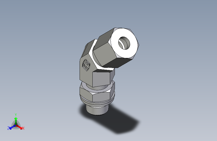 卡套式工业通用硬管接头EO_Adjustable_locknut_45_deg_elbow_VEE06LMCF