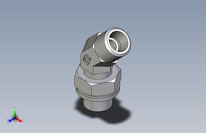 卡套式工业通用硬管接头EO_Adjustable_locknut_45_deg_elbow_VEE08LROMDCF