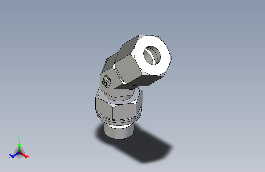 卡套式工业通用硬管接头EO_Adjustable_locknut_45_deg_elbow_VEE08ZLMCF