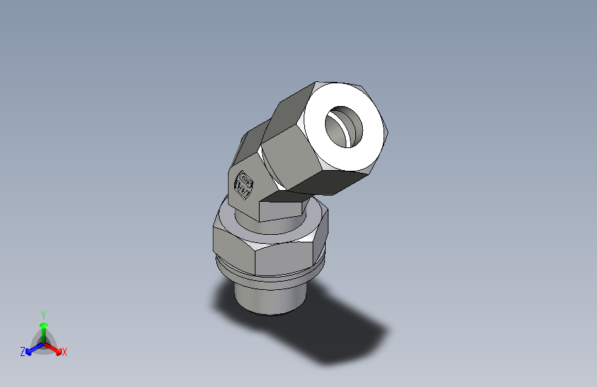 卡套式工业通用硬管接头EO_Adjustable_locknut_45_deg_elbow_VEE08ZLRCF
