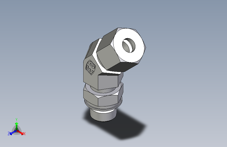 卡套式工业通用硬管接头EO_Adjustable_locknut_45_deg_elbow_VEE08ZSMORCF