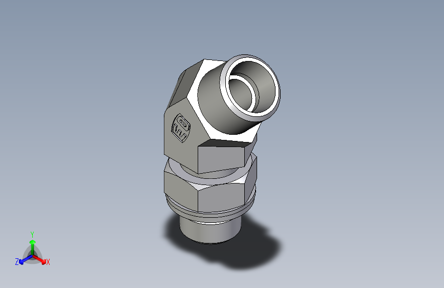 卡套式工业通用硬管接头EO_Adjustable_locknut_45_deg_elbow_VEE10LMOMDCF