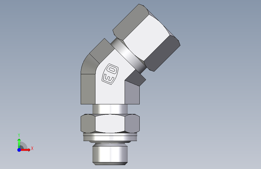 卡套式工业通用硬管接头EO_Adjustable_locknut_45_deg_elbow_VEE10LRCF