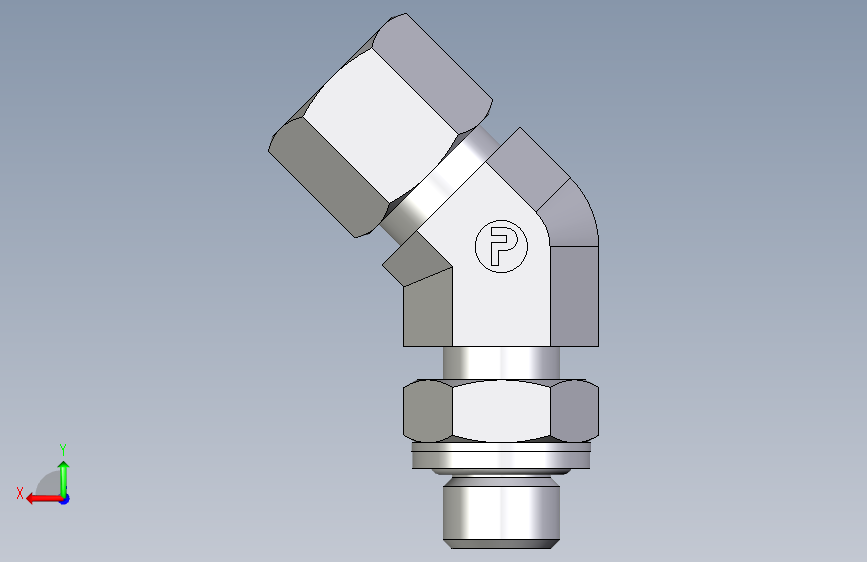卡套式工业通用硬管接头EO_Adjustable_locknut_45_deg_elbow_VEE10LRCF