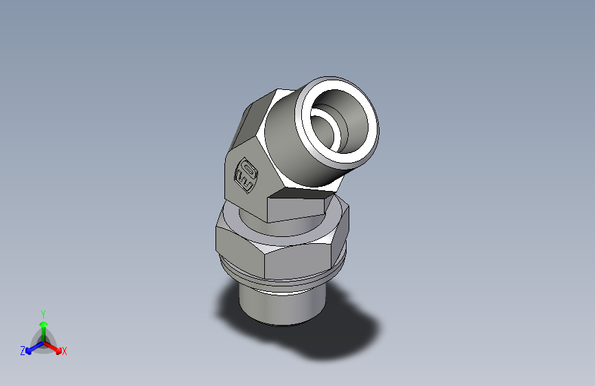 卡套式工业通用硬管接头EO_Adjustable_locknut_45_deg_elbow_VEE10SMOMDCF