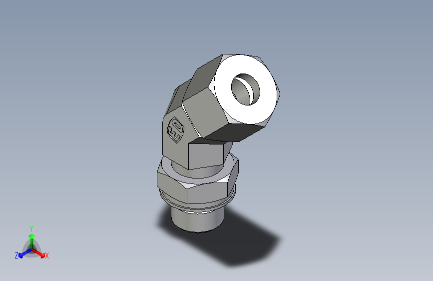 卡套式工业通用硬管接头EO_Adjustable_locknut_45_deg_elbow_VEE10SMORCF