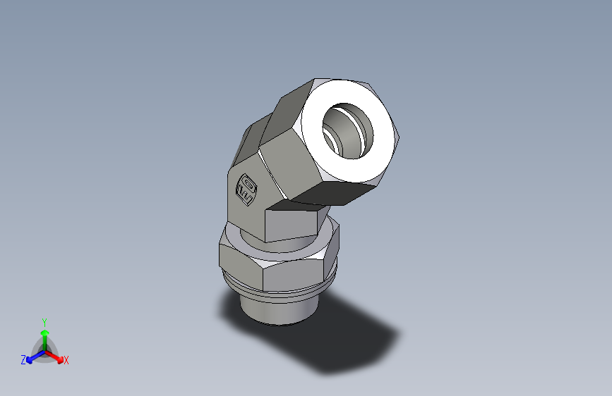 卡套式工业通用硬管接头EO_Adjustable_locknut_45_deg_elbow_VEE12LMCF
