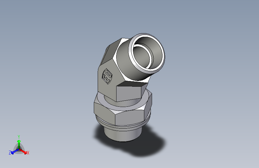 卡套式工业通用硬管接头EO_Adjustable_locknut_45_deg_elbow_VEE12LMOMDCF