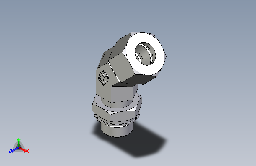卡套式工业通用硬管接头EO_Adjustable_locknut_45_deg_elbow_VEE12LMORCF