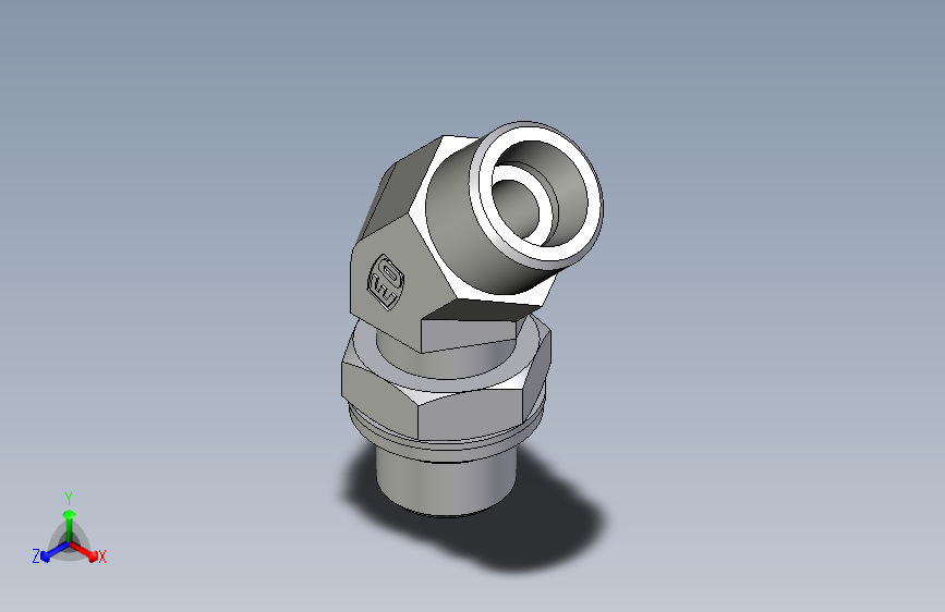 卡套式工业通用硬管接头EO_Adjustable_locknut_45_deg_elbow_VEE12SMOMDCF