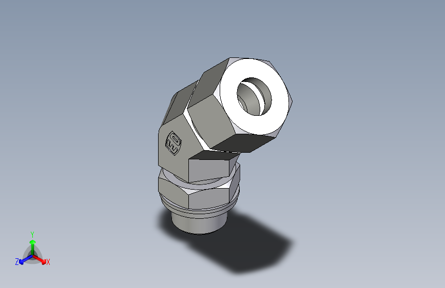 卡套式工业通用硬管接头EO_Adjustable_locknut_45_deg_elbow_VEE12SRCF