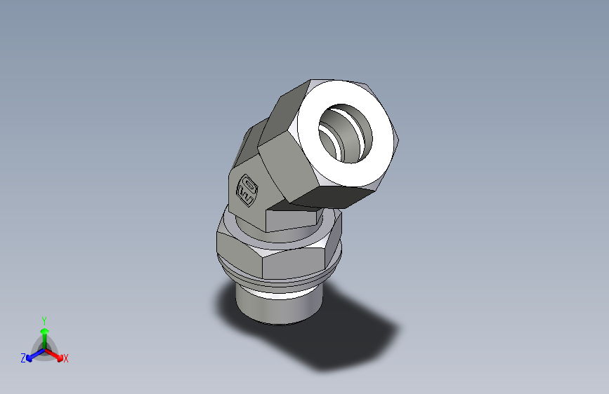 卡套式工业通用硬管接头EO_Adjustable_locknut_45_deg_elbow_VEE15LRCF