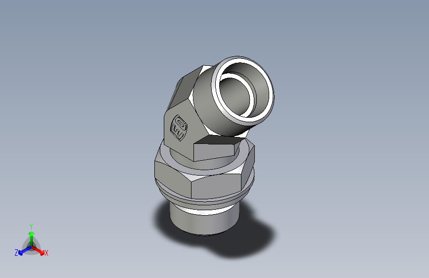 卡套式工业通用硬管接头EO_Adjustable_locknut_45_deg_elbow_VEE15LROMDCF