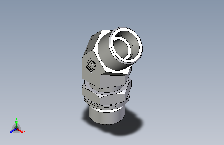 卡套式工业通用硬管接头EO_Adjustable_locknut_45_deg_elbow_VEE16SMOMDCF