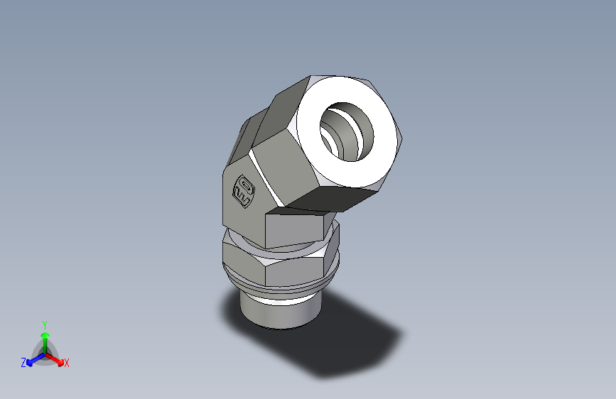 卡套式工业通用硬管接头EO_Adjustable_locknut_45_deg_elbow_VEE16SRCF
