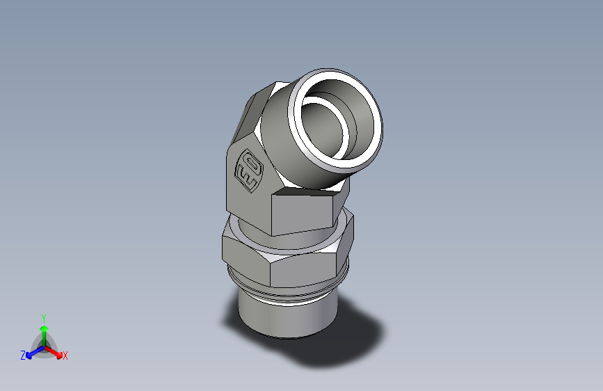 卡套式工业通用硬管接头EO_Adjustable_locknut_45_deg_elbow_VEE20SMOROMDCF