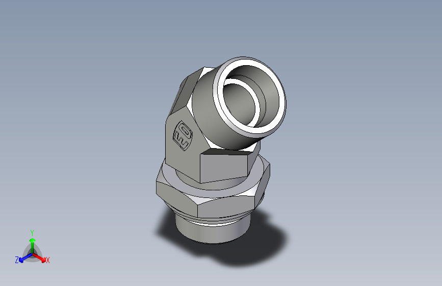 卡套式工业通用硬管接头EO_Adjustable_locknut_45_deg_elbow_VEE20SROMDCF