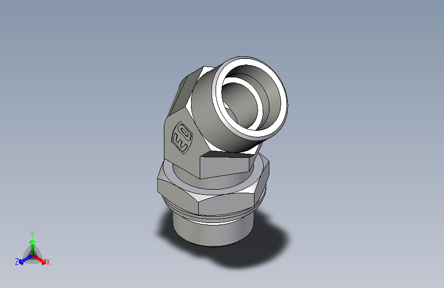 卡套式工业通用硬管接头EO_Adjustable_locknut_45_deg_elbow_VEE25SMOMDCF