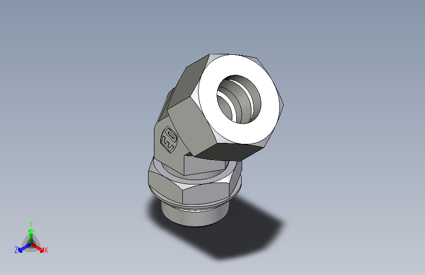 卡套式工业通用硬管接头EO_Adjustable_locknut_45_deg_elbow_VEE25SRCF