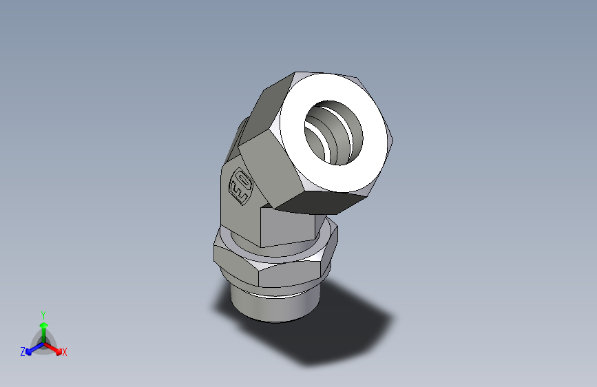 卡套式工业通用硬管接头EO_Adjustable_locknut_45_deg_elbow_VEE25ZSMORCF