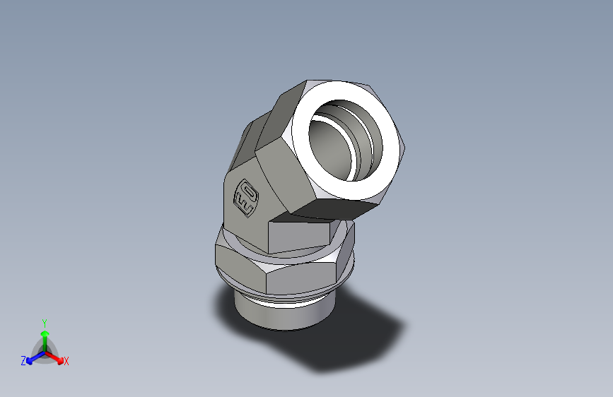 卡套式工业通用硬管接头EO_Adjustable_locknut_45_deg_elbow_VEE28LRCF