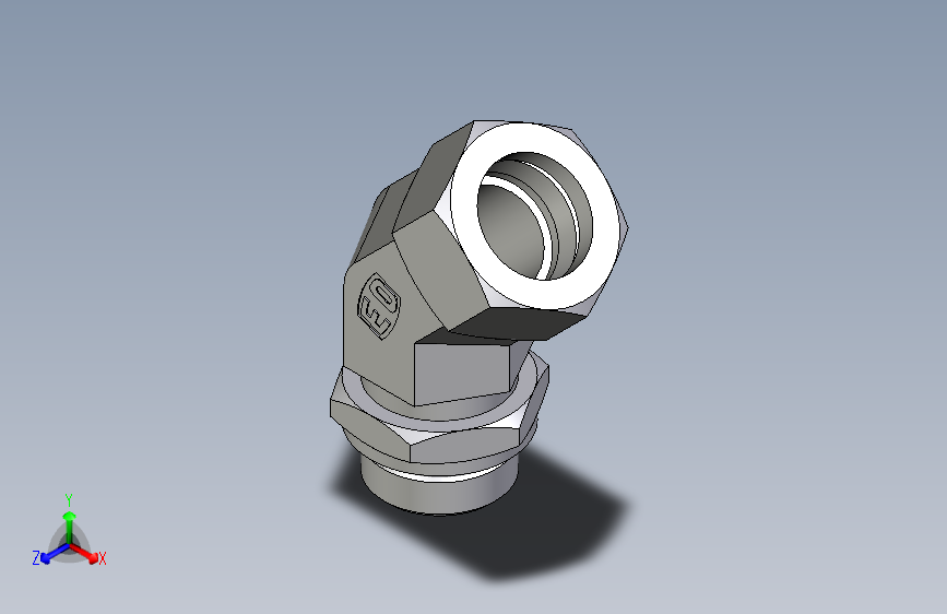 卡套式工业通用硬管接头EO_Adjustable_locknut_45_deg_elbow_VEE28ZLMORCF