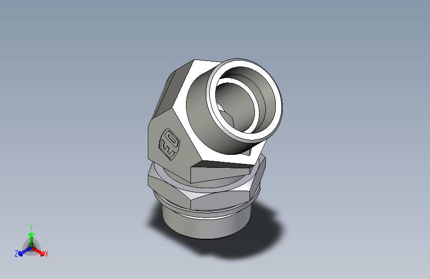 卡套式工业通用硬管接头EO_Adjustable_locknut_45_deg_elbow_VEE30SMOMDCF